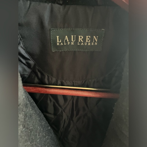 Lauren Ralph Lauren black mens wool pea coat jacket. 44R/l - Picture 7 of 10